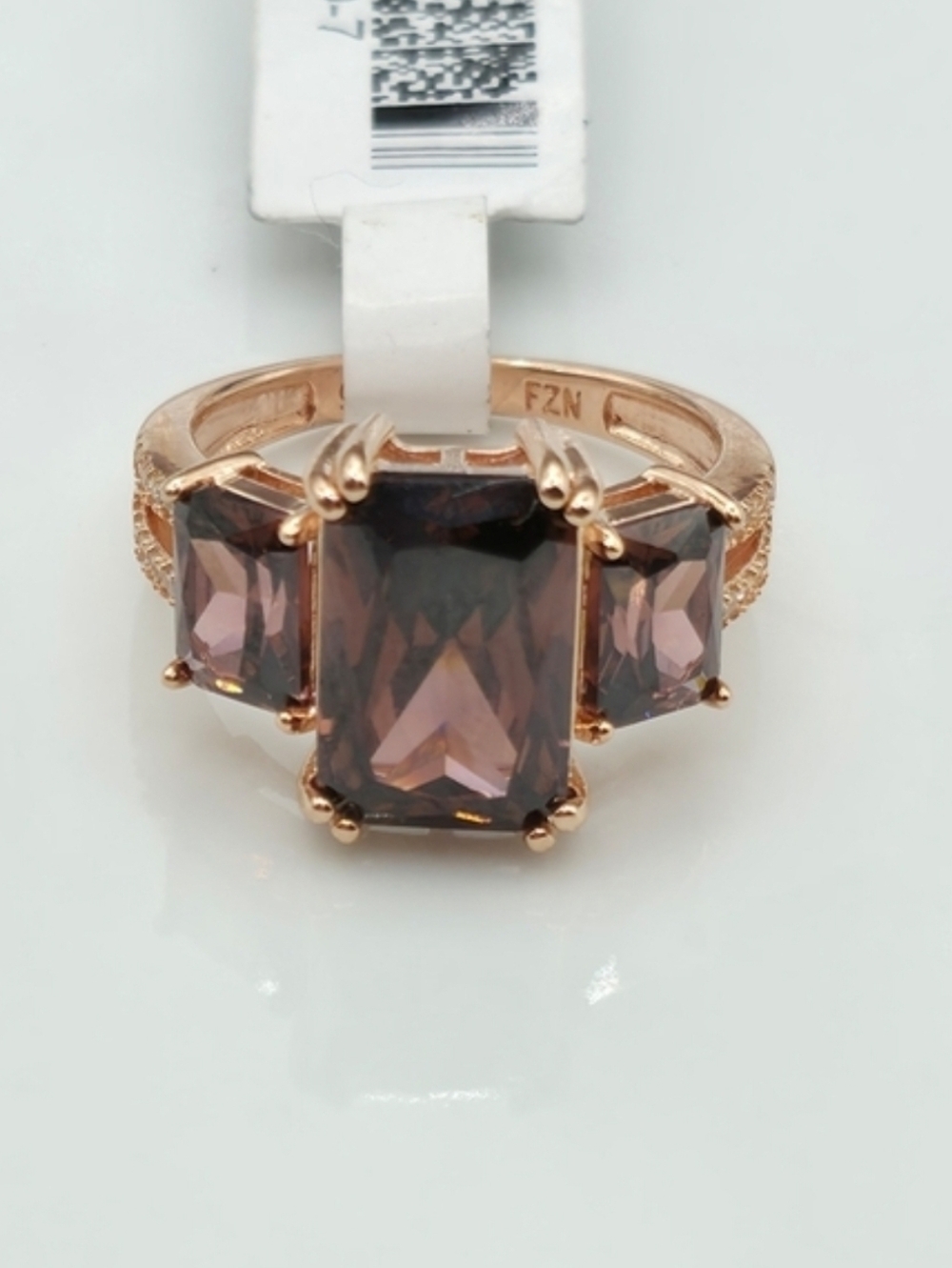 NWT Deep Blush Tourmaline Trilogy Ring